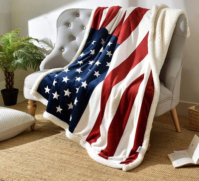 Harbor™ - Soft Stars-and-Stripes Throw for Couch and Camp