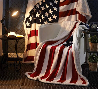 Harbor™ - Soft Stars-and-Stripes Throw for Couch and Camp