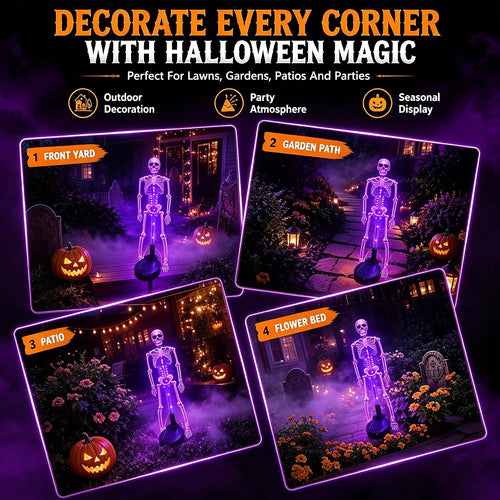 Noctis™ - Dual Solar Skeleton Stakes for Garden Glow