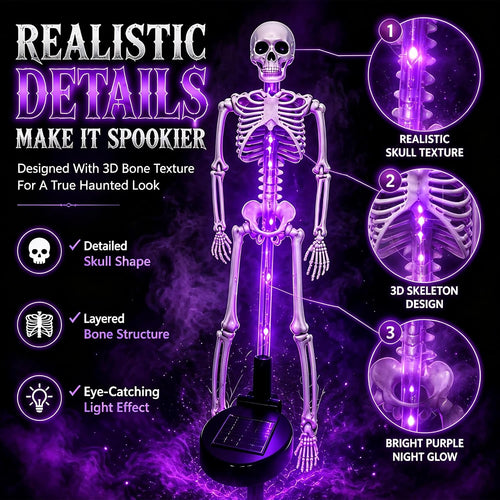 Noctis™ - Dual Solar Skeleton Stakes for Garden Glow