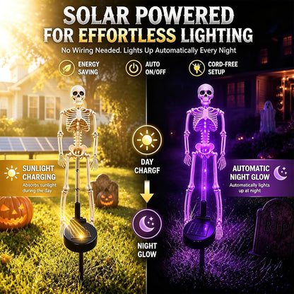 Noctis™ - Dual Solar Skeleton Stakes for Garden Glow