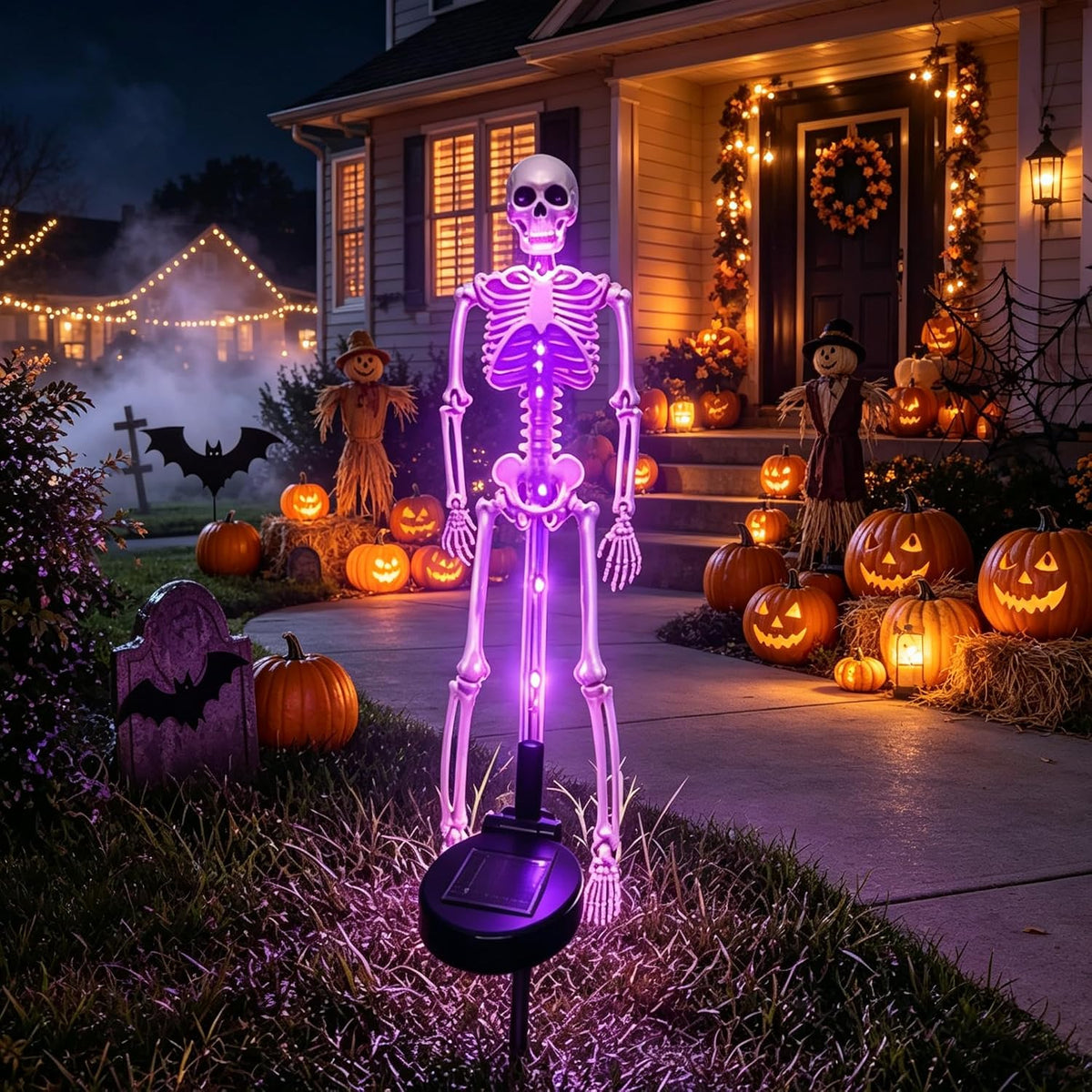 Noctis™ - Dual Solar Skeleton Stakes for Garden Glow