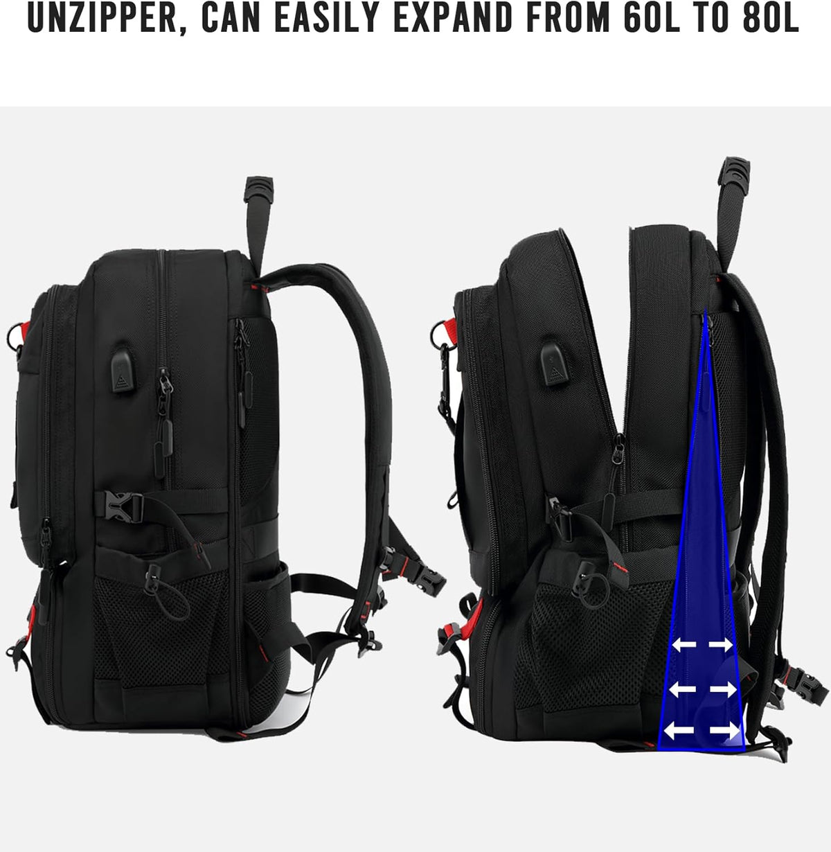 Trailix™ - Expandable 60L Travel Carry For Organized Trips
