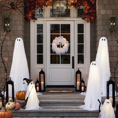 Wispra™ - Illuminated Ghost Wreath for Doors & Windows