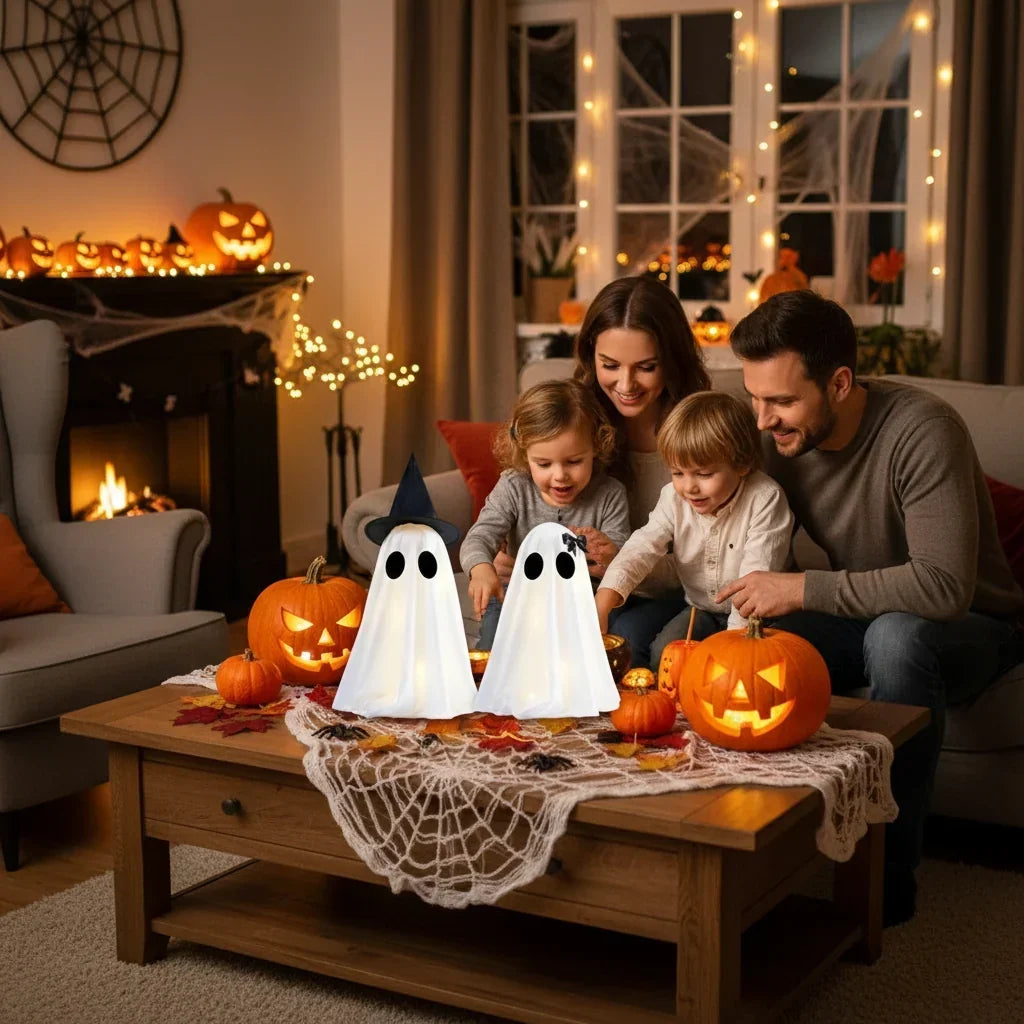 Noctis™ - Two Freestanding Shelf Ghost Figurines