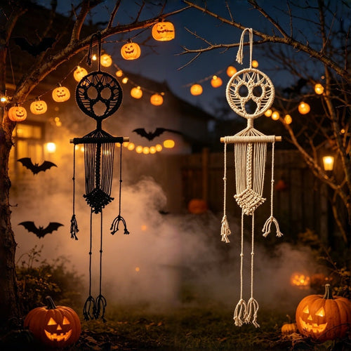Noctis™ - Hand-Knotted Skeleton Wall Art Set